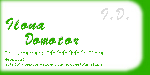 ilona domotor business card